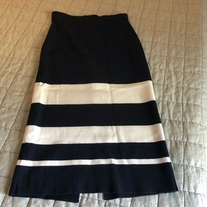 Ann Taylor Striped Sweater Pencil Skirt
